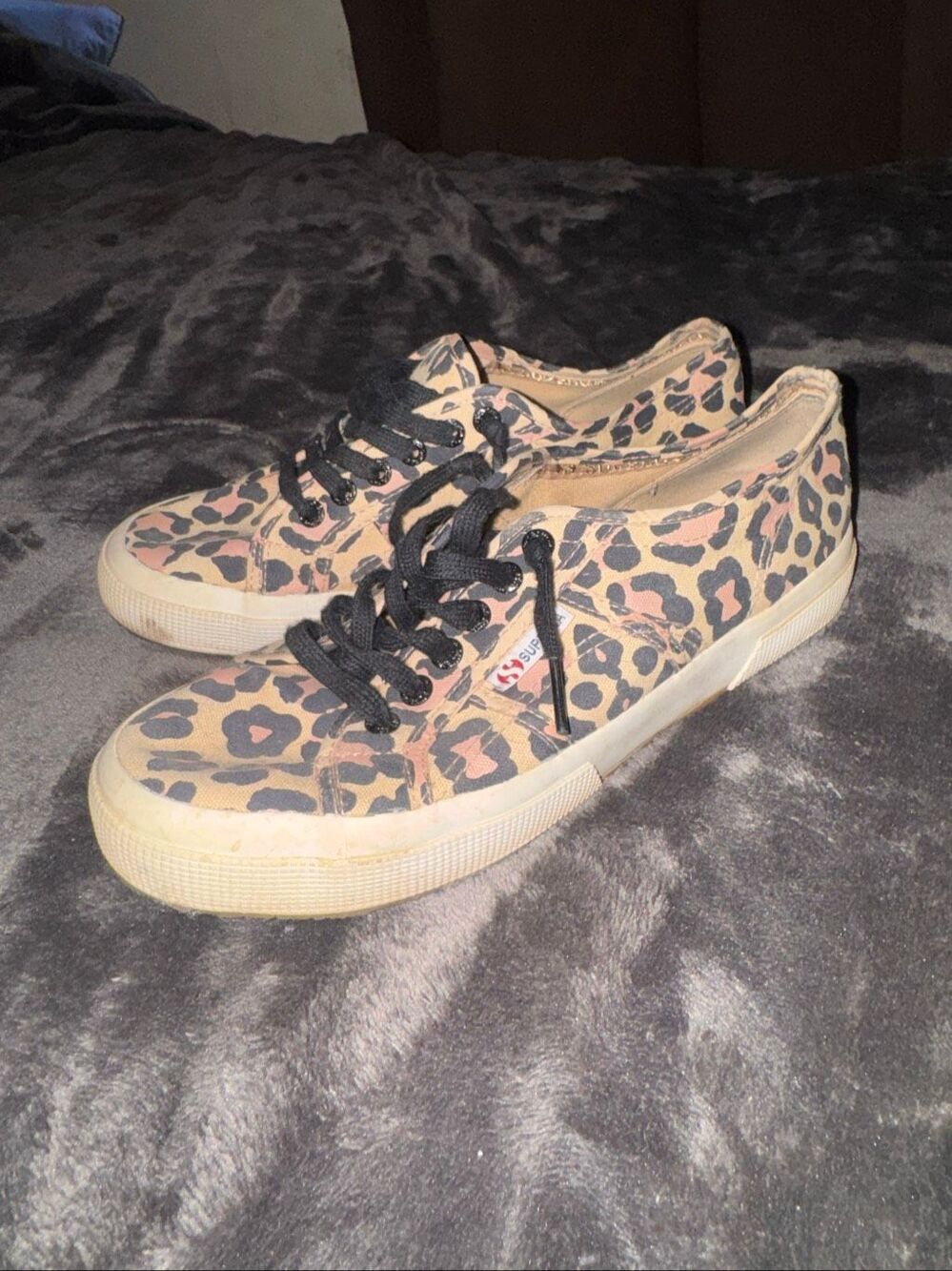 Superga leopard print sneakers size woman's size 7.5